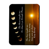 Moon Phases Sun verhoogt Inspirerend Quote Magneet (Verticaal)