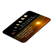 Moon Phases Sun verhoogt Inspirerend Quote Magneet (Linkerzijde)