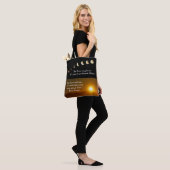 Moon Phases Sun verhoogt Inspirerend Quote Tote Bag (Op model)