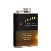 Moon Phases Sunrise Inspirerend Quote Heupfles (Rechts)