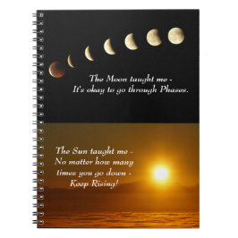 Moon Phases Sunrise Inspirerend Quote Notitieboek