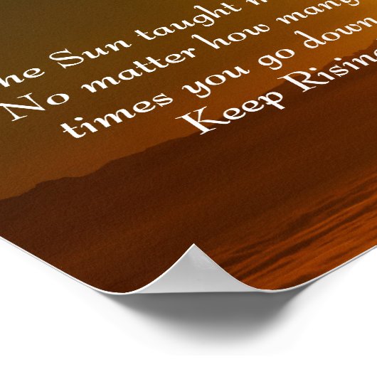 Moon Phases Sunrise Inspirerend Quote Poster (Hoek)