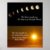 Moon Phases Sunrise Inspirerend Quote Poster (Voorkant)