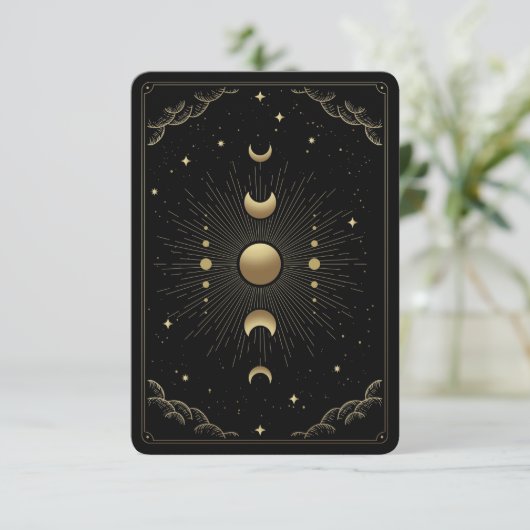 Moon Phases Tarot Card Reading Cadeaubon (Staand voorkant)