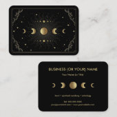 Moon Phases Tarot Reader Astrologer Visitekaartje (Voorkant / Achterkant)