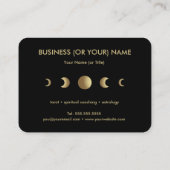 Moon Phases Tarot Reader Astrologer Visitekaartje (Achterkant)