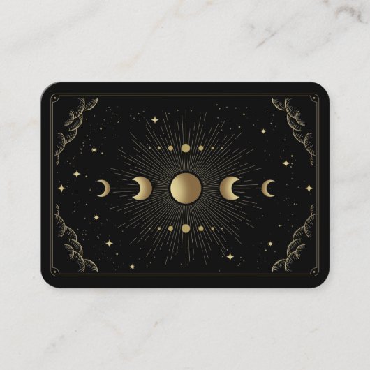 Moon Phases Tarot Reader Astrologer Visitekaartje (Voorkant)