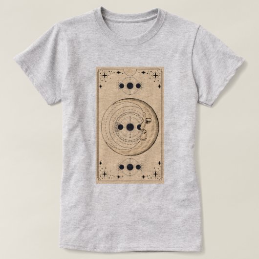 Moon Phases Tarot Relaxed T-shirt (Design voorkant)