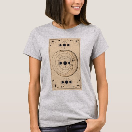 Moon Phases Tarot Relaxed T-shirt (Voorkant)