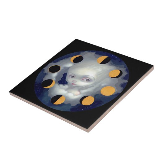 "Moon Phases" Tile Tegeltje (Zijkant)