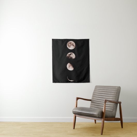 Moon Phases Wall Art – Celestial Home Decor Wandkleed (In situ)