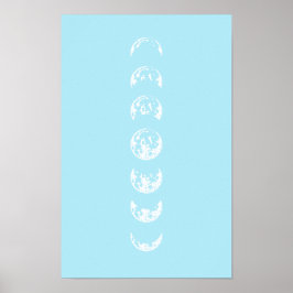 Moon Phases Wall Art Poster