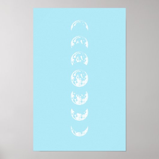Moon Phases Wall Art Poster (Voorkant)