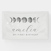 Moon Phases White Stars Spandoek (Horizontaal)