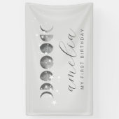 Moon Phases White Stars Spandoek (Verticaal)
