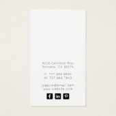 Moon Phases Zodiac Oorbel Sieraden Display Kaarten Visitekaartje (Achterkant)