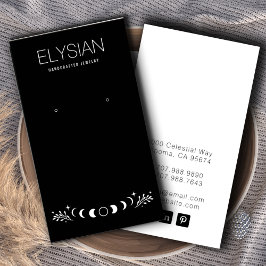 Moon Phases Zodiac Oorbel Sieraden Display Kaarten Visitekaartje