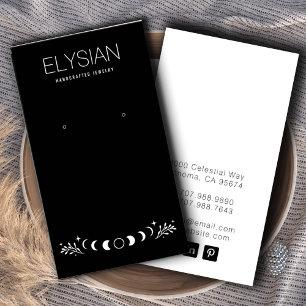 Moon Phases Zodiac Oorbel Sieraden Display Kaarten Visitekaartje