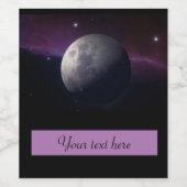 Moon Photo gepersonaliseerd wijnlabel Wijn Etiket (Enkel label)