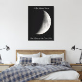 Moon Photography and Romantic Quote Canvas Afdruk (Insitu (Slaapkamer))