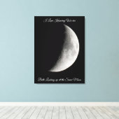Moon Photography and Romantic Quote Canvas Afdruk (Insitu (Houten vloer))