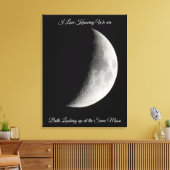 Moon Photography and Romantic Quote Canvas Afdruk (Insitu (Woonkamer))
