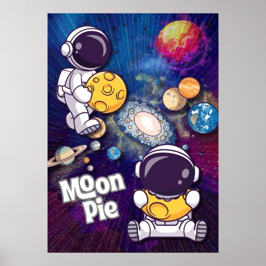 Moon Pie Strength in you Astronaut Wall art Poster (Voorkant)