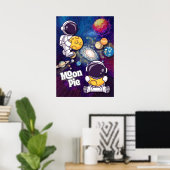 Moon Pie Strength in you Astronaut Wall art Poster (Thuiskantoor)