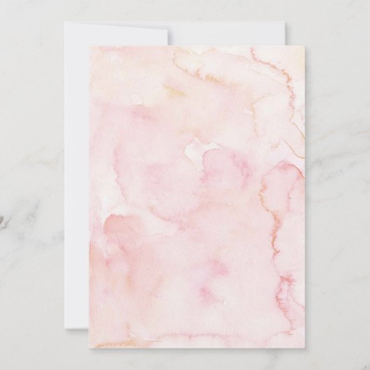 Moon Pink Boho Blonde Girl Angel Baby shower Kaart (Achterkant)