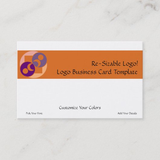 Moon Planet Logo Visitekaartje (Voorkant)