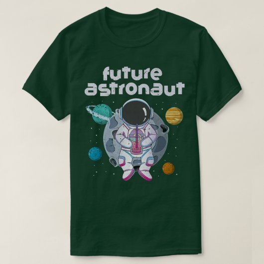Moon Planets Buitenspace Science Universe Future A T-shirt (Design voorkant)