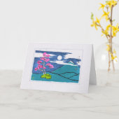 Moon & Plum Blossoms Mt. Fuji (Blank) Kaart (Gele Bloem)