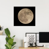 Moon Poster Astronomie Lunar Full Moon Print (Thuiskantoor)