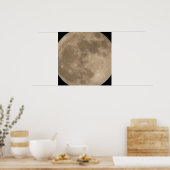Moon Poster Astronomy Lunar Full Moon Poster (Keuken)