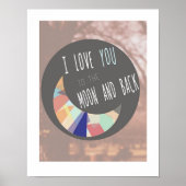 Moon poster in grijs (Voorkant)