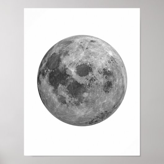 Moon Poster, Muur Decor, Full Moon Poster (Voorkant)