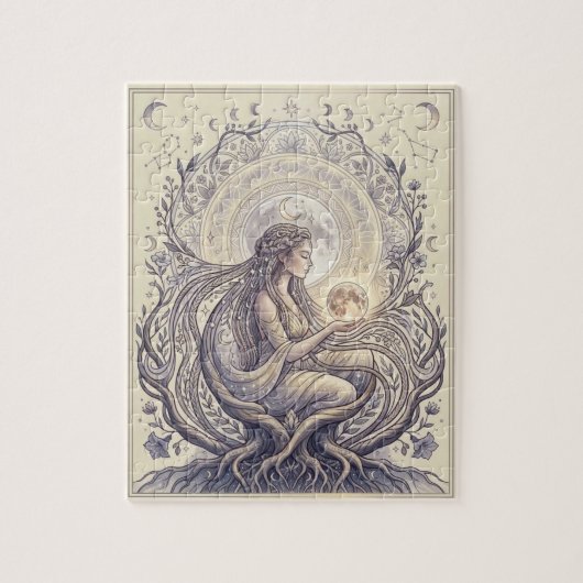 Moon Priestess Goddess Legpuzzel (Verticaal)