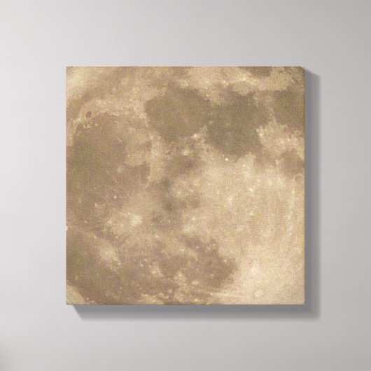 Moon Print Astronomie Full Moon Art Canvas Afdrukk (Voorkant)