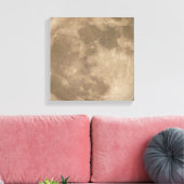 Moon Print Astronomie Full Moon Art Canvas Afdrukk (Insitu (Woonkamer))