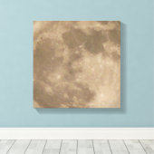 Moon Print Astronomie Full Moon Art Canvas Afdrukk (Insitu (Houten vloer))