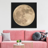Moon Print Astronomie Full Moon Art Canvas Afdrukk (Insitu (Woonkamer))