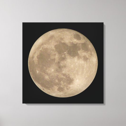 Moon Print Astronomie Full Moon Art Canvas Afdrukk (Voorkant)