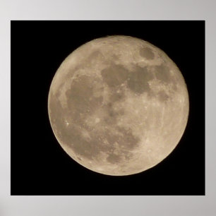 Moon Print Astronomie Lunar Full Moon Poster