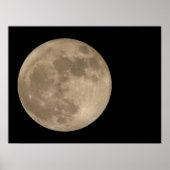 Moon Print Astronomie Lunar Full Moon Poster (Voorkant)