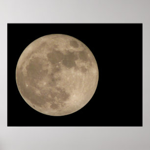 Moon Print Astronomie Lunar Full Moon Poster