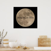 Moon Print Astronomy Personated Full Moon Poster (Keuken)