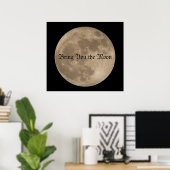 Moon Print Astronomy Personated Full Moon Poster (Thuiskantoor)
