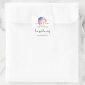 Moon-productetiketten Vierkante Sticker (Tas)