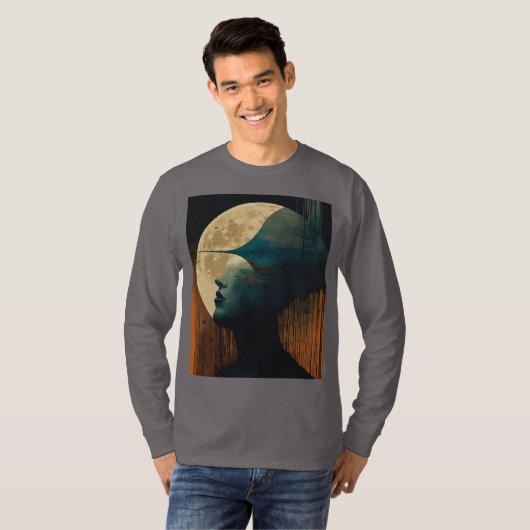 Moon profiel afbeelding t-shirt (Voorkant volledig)