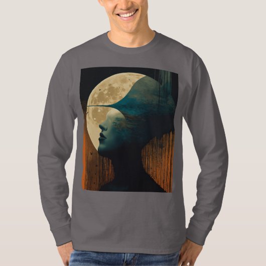 Moon profiel afbeelding t-shirt (Voorkant)